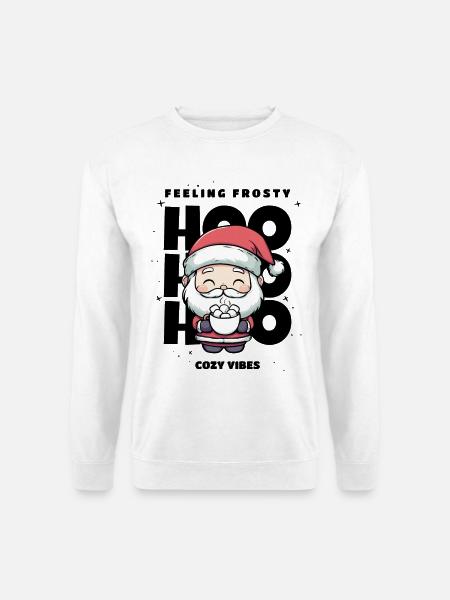 Weihnachten Pullover - Weihnachtsmann, Geschenk - Unisex Pullover - Weiß