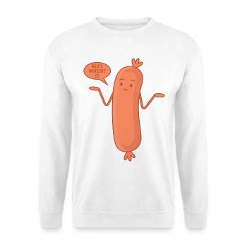 Wurst Bockwurst - Weil's wurscht is - Unisex Pullover - Weiß - Vorne