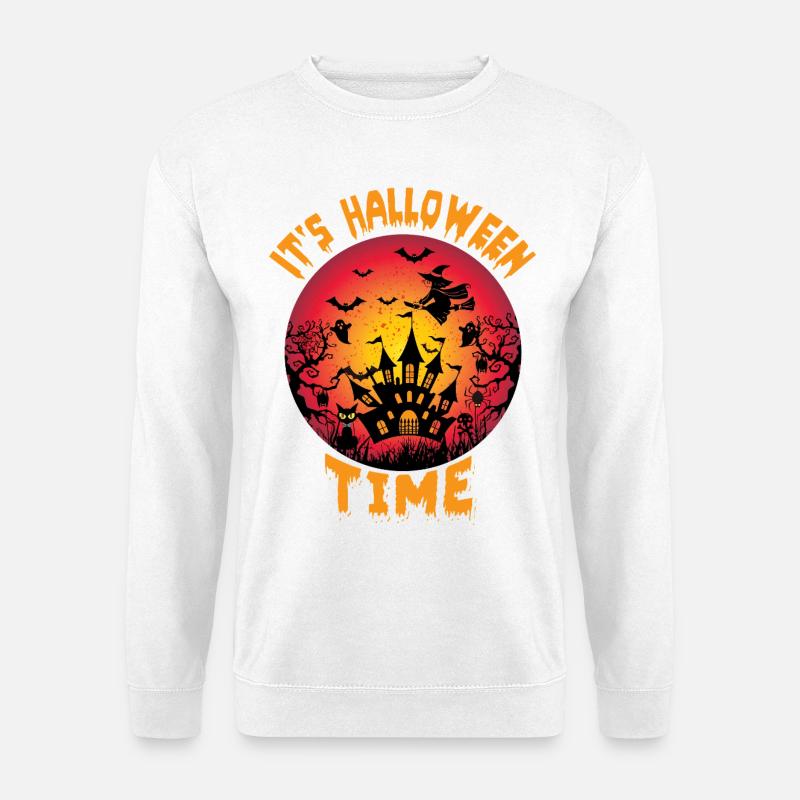 Es ist Halloween Zeit Design - Unisex Pullover - Weiß