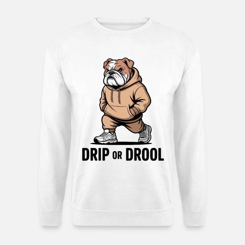 Bulldogge Swagger - Unisex Pullover - Weiß