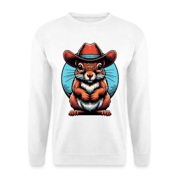 Eichhörnchen mit Cowboyhut - Unisex Pullover - Weiß - Vorne