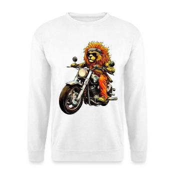 Lions motards - Sweat-shirt Unisexe - blanc - Devant