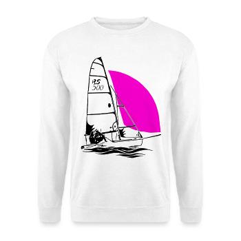 RS 500 Segeljolle Regatta segeln Segelsport farbig - Unisex Pullover - Weiß - Vorne