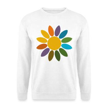 Colorful Flower Color Wheel Retro Flower Design - Unisex Sweatshirt - white - Front