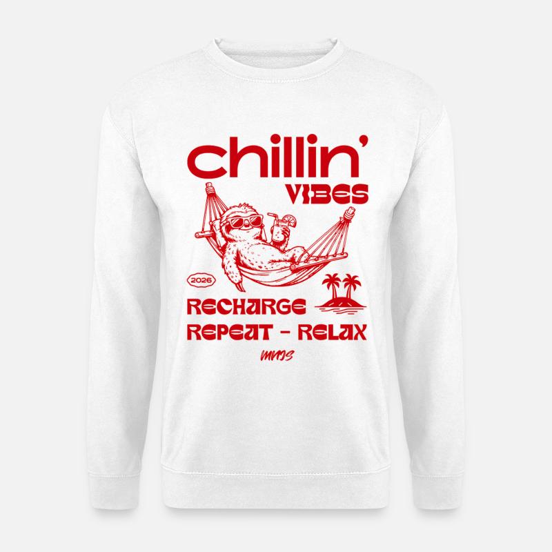 Chillin' Vibes Hammock Relax - Unisex Pullover - Weiß