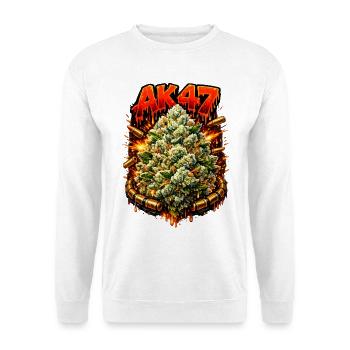 AK47Weed Strain Graffiti Art Print - Unisex Sweatshirt - white - Front