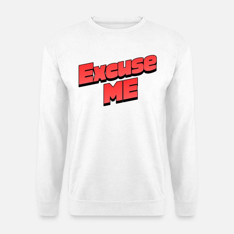 Excusez-moi : graphisme rétro de faute de frappe - Sweat-shirt Unisexe - blanc