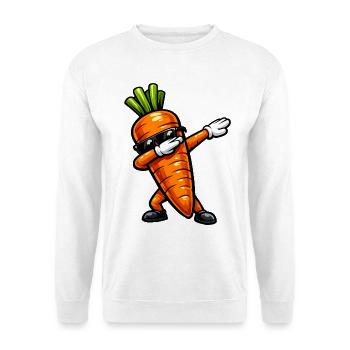 Dabbing Carrot / Carrot - Unisex Sweatshirt - white - Front