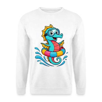 Funny seahorse - Unisex Sweatshirt - white - Front