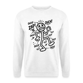 Electric Shock Humor | Funny Electrician Gift - Unisex Sweatshirt - white - Front