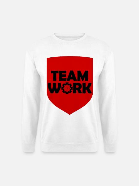 Teamarbeit - Unisex Pullover - Weiß
