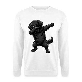 Dabbing Flat Coated Retriever - Unisex Sweatshirt - white - Front