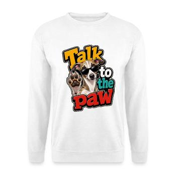 Whippet - Unisex Pullover - Weiß - Vorne - Alina (178cm) & Michal (187cm)