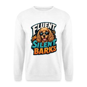 Englischer Cocker Spaniel - Unisex Pullover - Weiß - Vorne - Alina (178cm) & Michal (187cm)