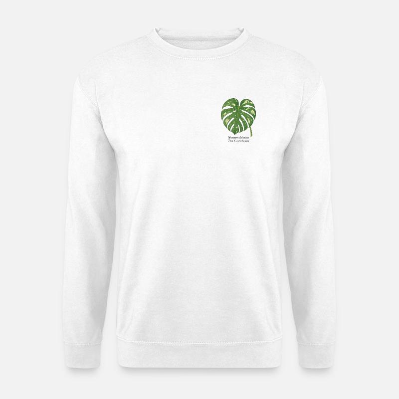 stylische Pflanze - Thai Constellation Monstera - Unisex Pullover - Weiß