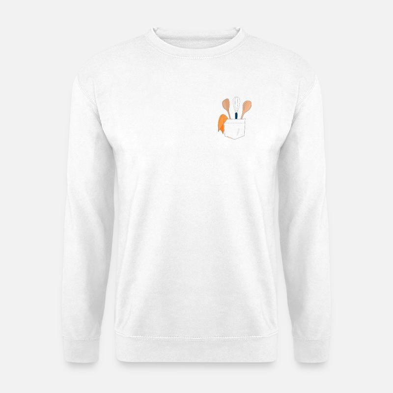Kochutensilien in der Tasche - Unisex Pullover - Weiß