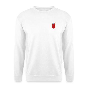 Stylos dans une poche - T-shirt de professeur ou t-shirt de docteur - Sweat-shirt Unisexe - blanc - Devant