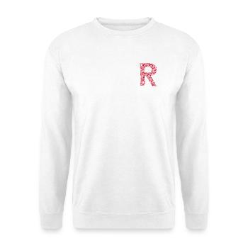 Letter R -kiss tee shirt - Unisex Sweatshirt - white - Front