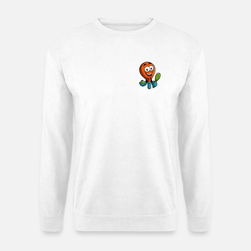 Fröhlicher Lampen-Padel-Held - Unisex Pullover - Weiß