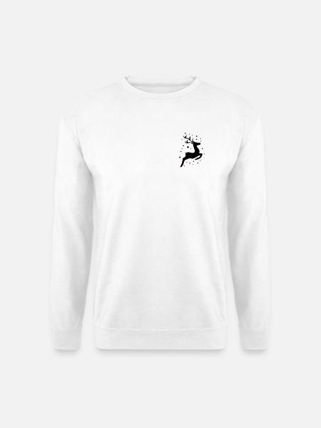 springendes Rentier - Unisex Pullover - Weiß