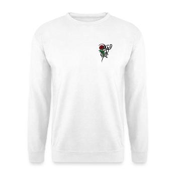 Tattoo Rose - Unisex Pullover - Weiß - Vorne