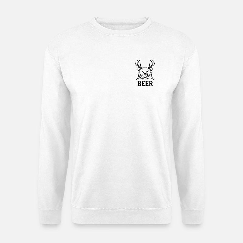 Der Bier-Hirsch-Bär - Unisex Pullover - Weiß