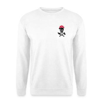 Schwarzwald Totenkopf Bollenhut Axt - Pure Heimat - Unisex Pullover - Weiß - Vorne