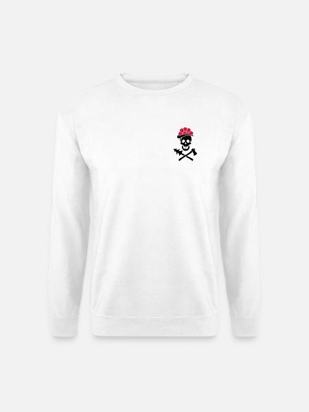 Schwarzwald Totenkopf Bollenhut Axt - Pure Heimat - Unisex Pullover - Weiß