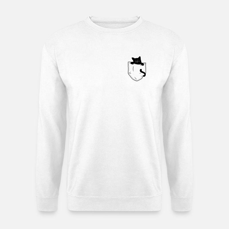 Verschmuste Mieze – Deine persönliche Taschenkatze - Unisex Pullover - Weiß