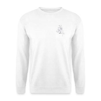 Vater trägt Kind auf Schultern - Unisex Pullover - Weiß - Vorne