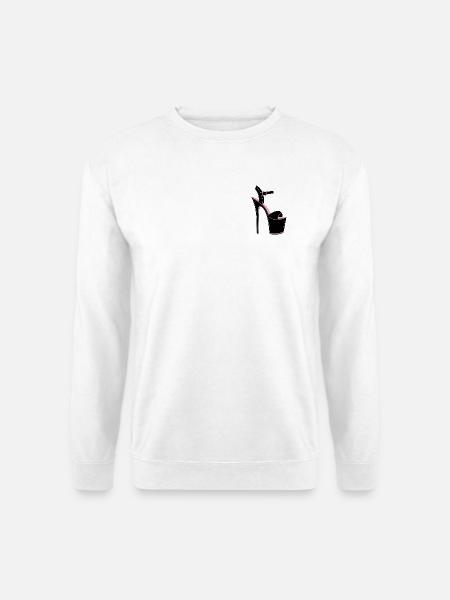 Pole Dance Heels Schwarz-Pink Plateau Schuh - Unisex Pullover - Weiß