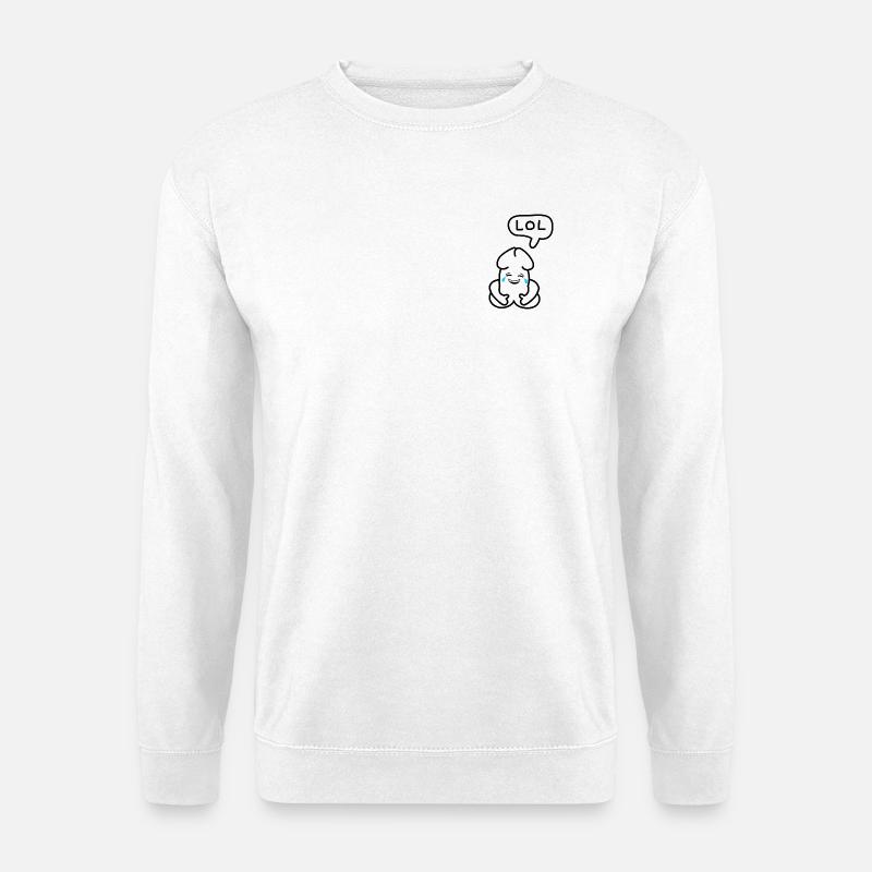 lustiges Junior-LOL-Emoticon - Unisex Pullover - Weiß