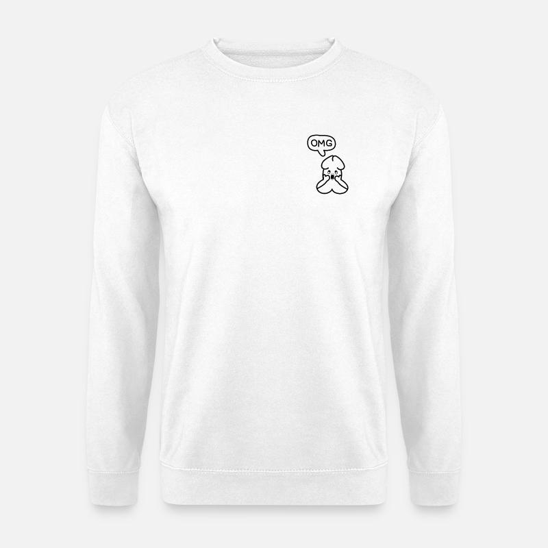lustiges Junior OMG Emoticon - Unisex Pullover - Weiß