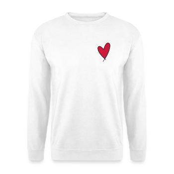 Symbol Herz - Unisex Pullover - Weiß - Vorne