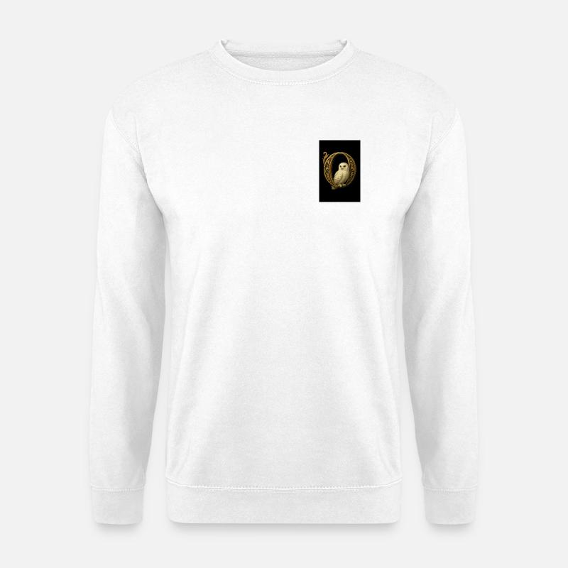 O – Magisches Ornament mit Schneeeule - Unisex Pullover - Weiß