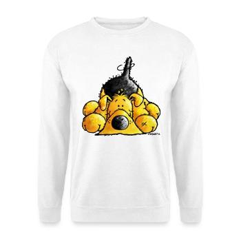 "Aron" - Airedale Terrier - dog cartoon- shirt - Unisex Sweatshirt - white - Front