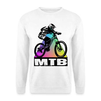 MTB Bike - Unisex Pullover - Weiß - Vorne