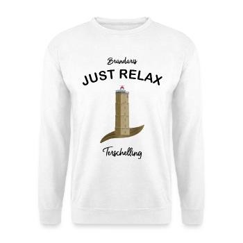 Terschelling, Just Relax , Niederländische Nordsee - Unisex Pullover - Weiß - Vorne