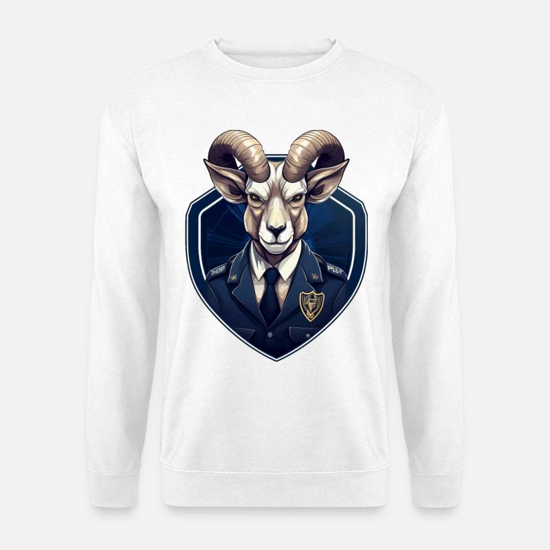 Polizei Steinbock - Unisex Pullover - Weiß