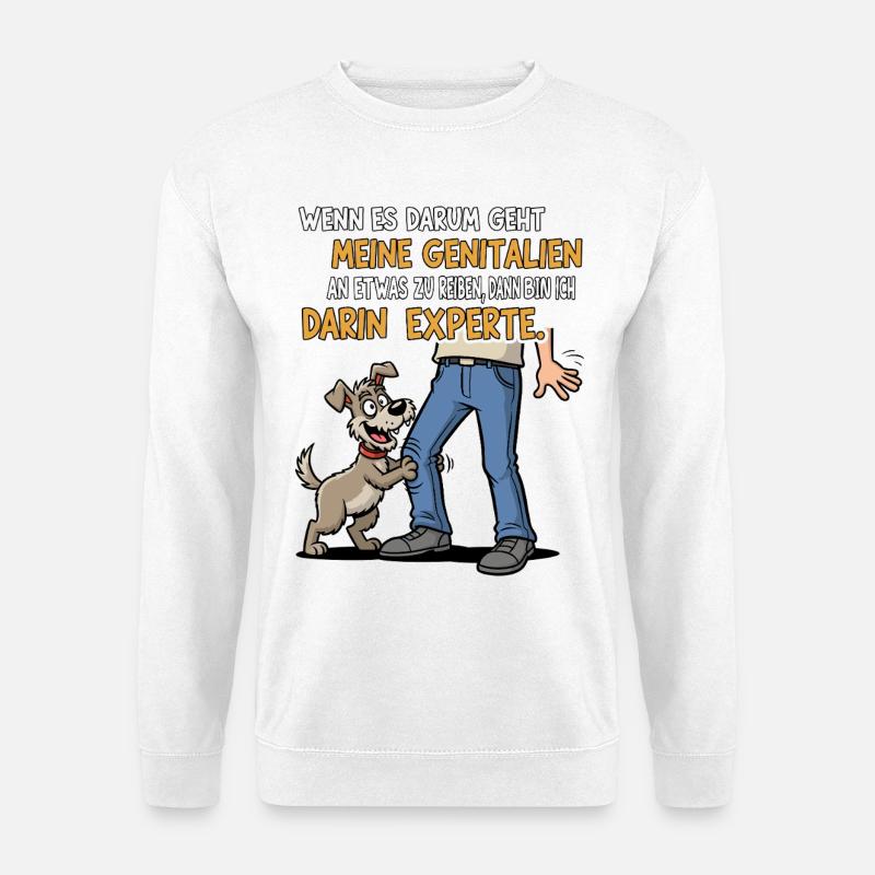 Reib-Experte Hund - Unisex Pullover - Weiß
