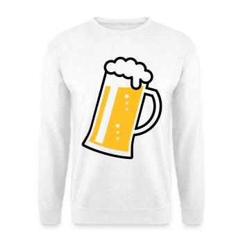 Maßkrug (beer / beer mug / beer glass / R /// 2C) - Unisex Sweatshirt - white - Front
