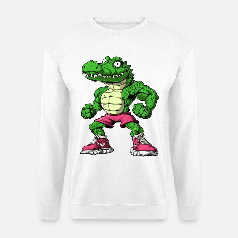 Gym Alligator - Unisex Pullover - Weiß