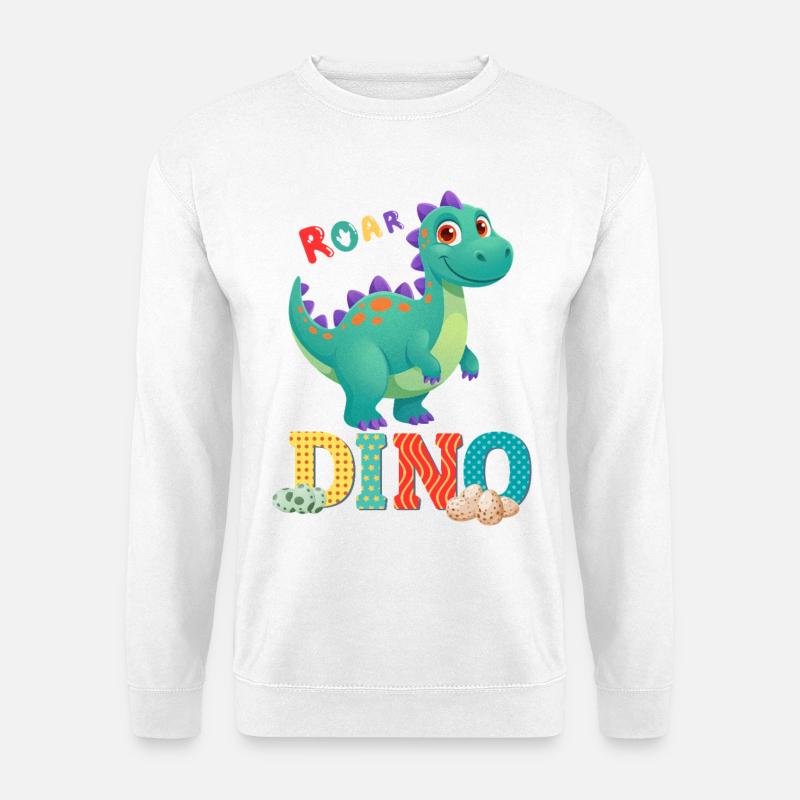 Dino - Unisex Pullover - Weiß