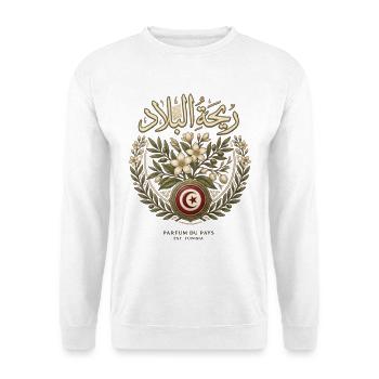 Rihet El Biled Tunisie Nostalgic - Sweat-shirt Unisexe - blanc - Devant