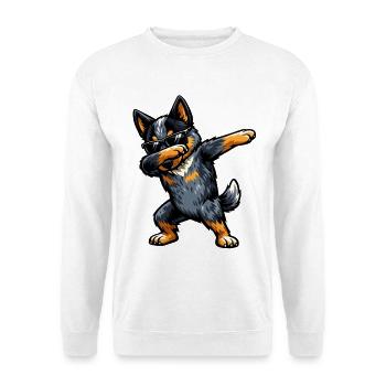 Dabbing Australian Cattle Dog - Unisex Sweatshirt - white - Front