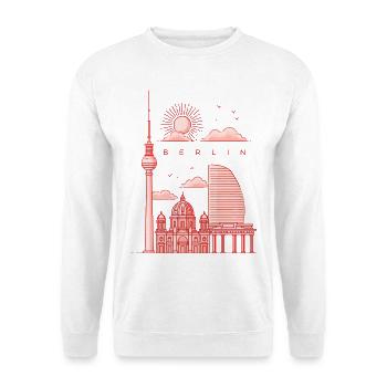 Berline Style - Unisex Pullover - Weiß - Vorne - Alina (178cm) & Michal (187cm)