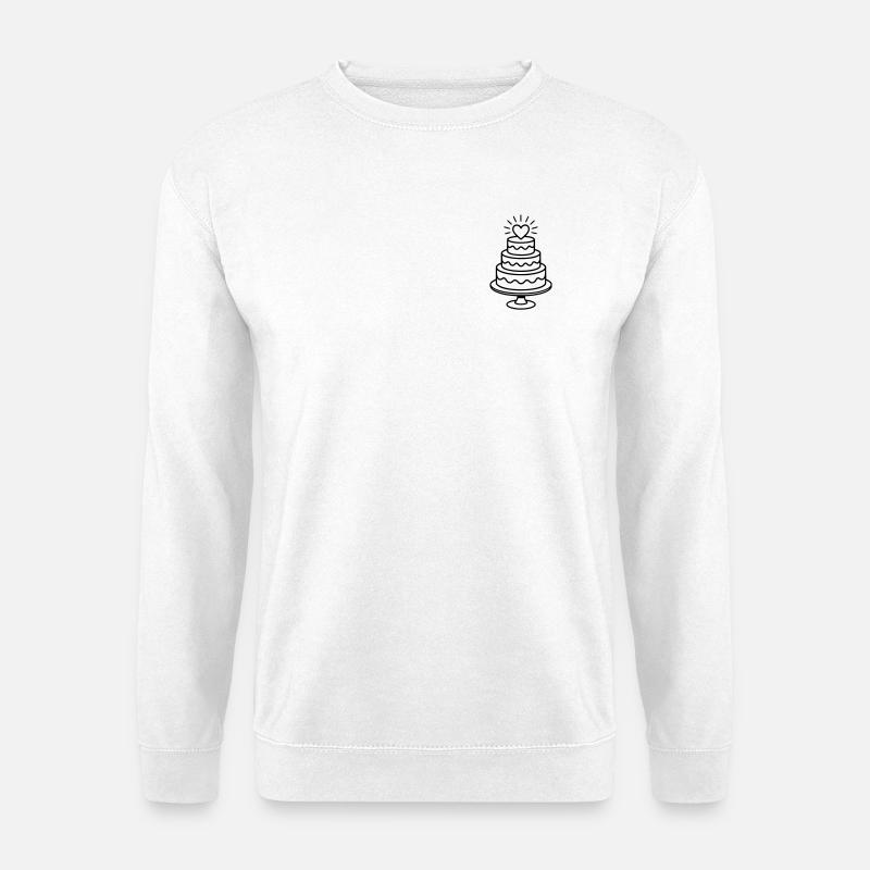 Hochzeit - Hochzeitstorte - Unisex Pullover - Weiß