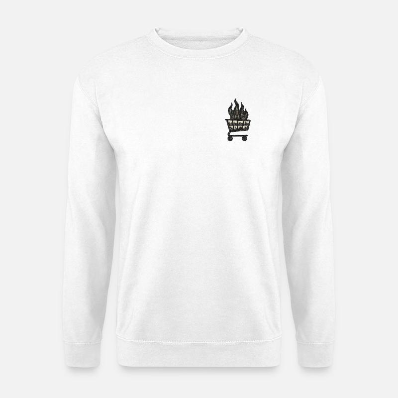 Stadtgrill Skyline Feuern - Unisex Pullover - Weiß