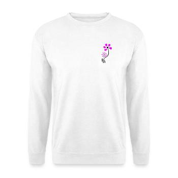 Fantaisie de fleur - Sweat-shirt Unisexe - blanc - Devant