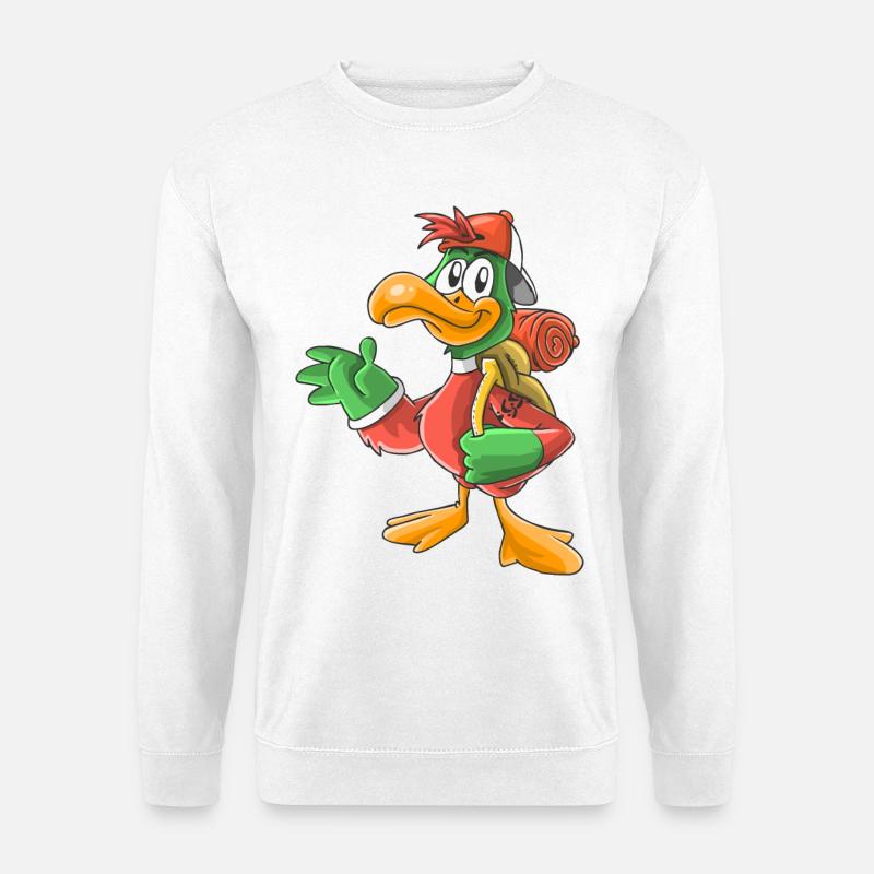 Lustiger Wandervogel - Unisex Pullover - Weiß